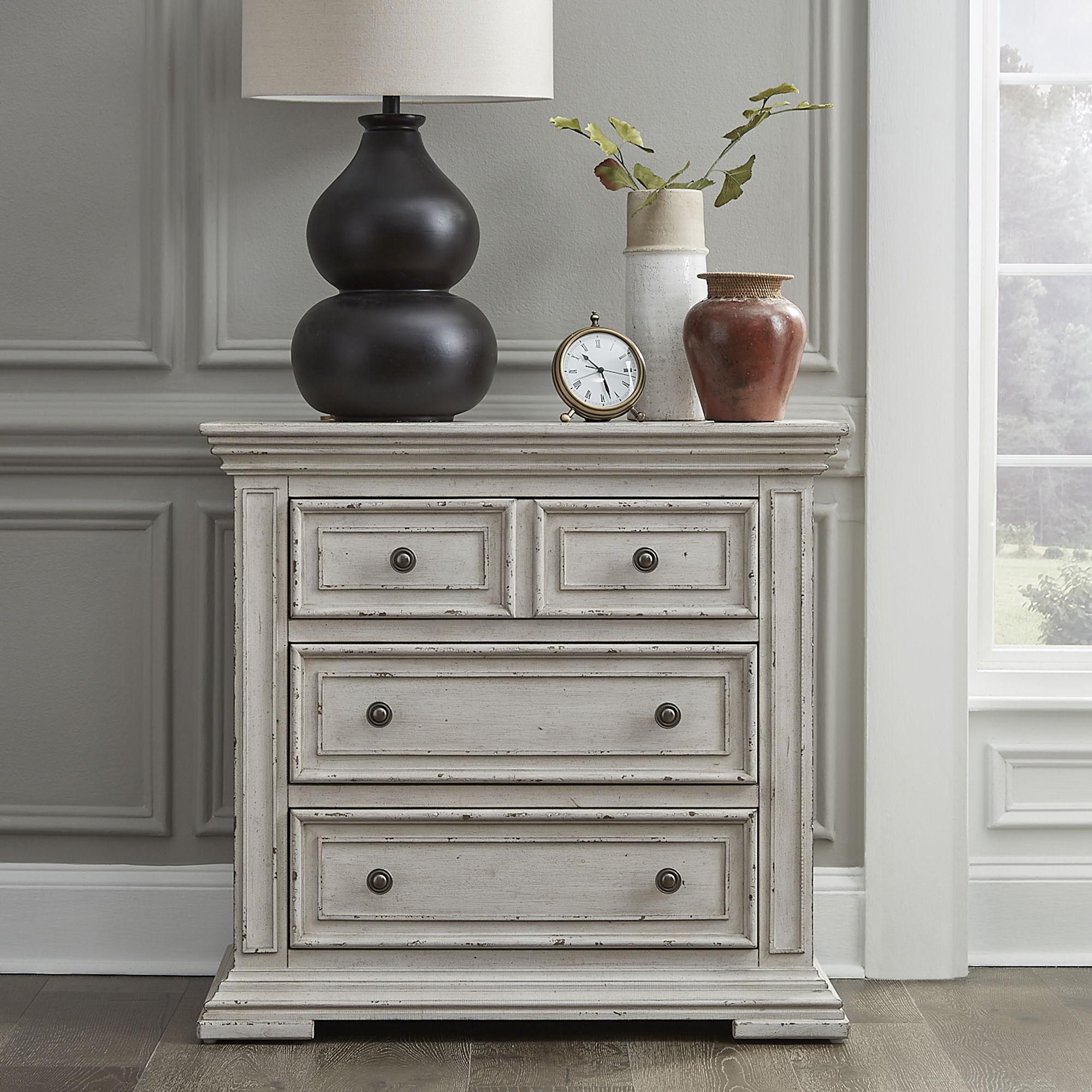 Liberty Furniture Big Valley - Bedside Chest With Charging Station | Meri Furniture