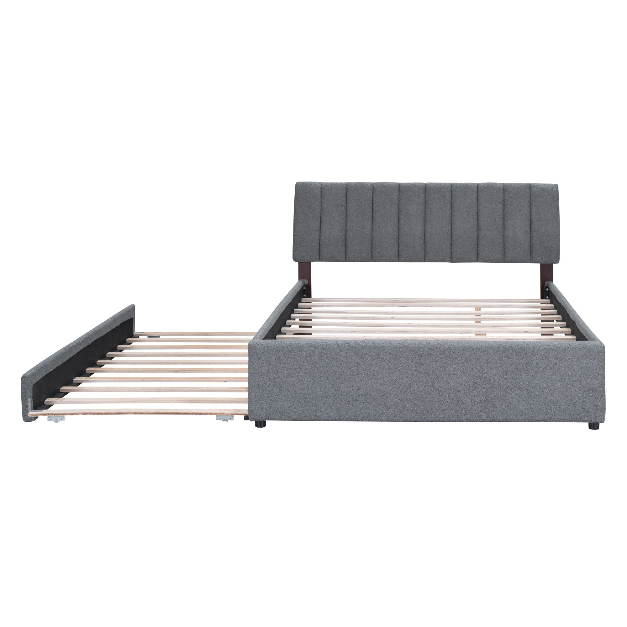 Upholstered Platform Bed With Trundle