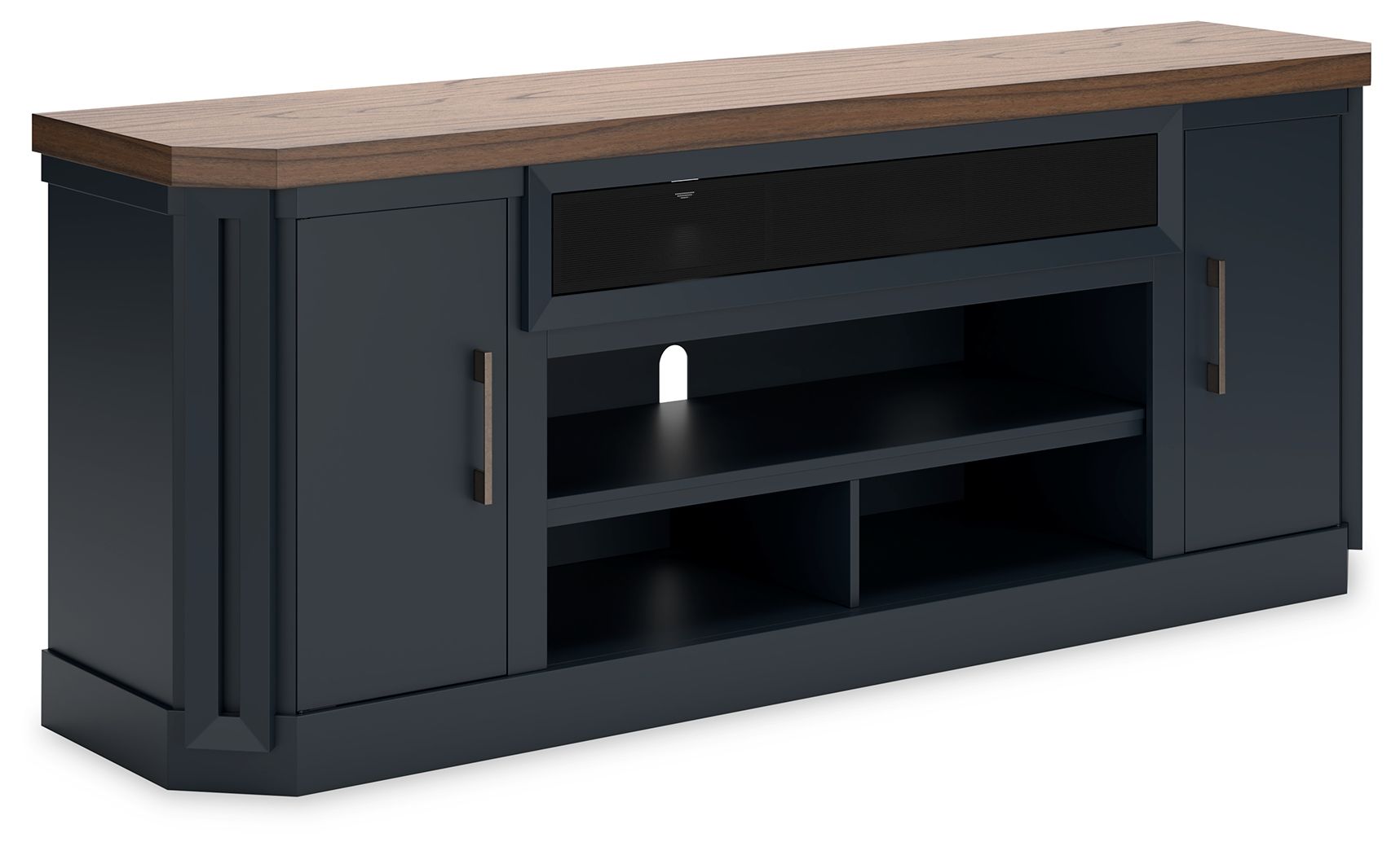 Signature Design by Ashley® Landocken - Brown / Blue - XL TV Stand W/Fireplace Option | Meri Furniture