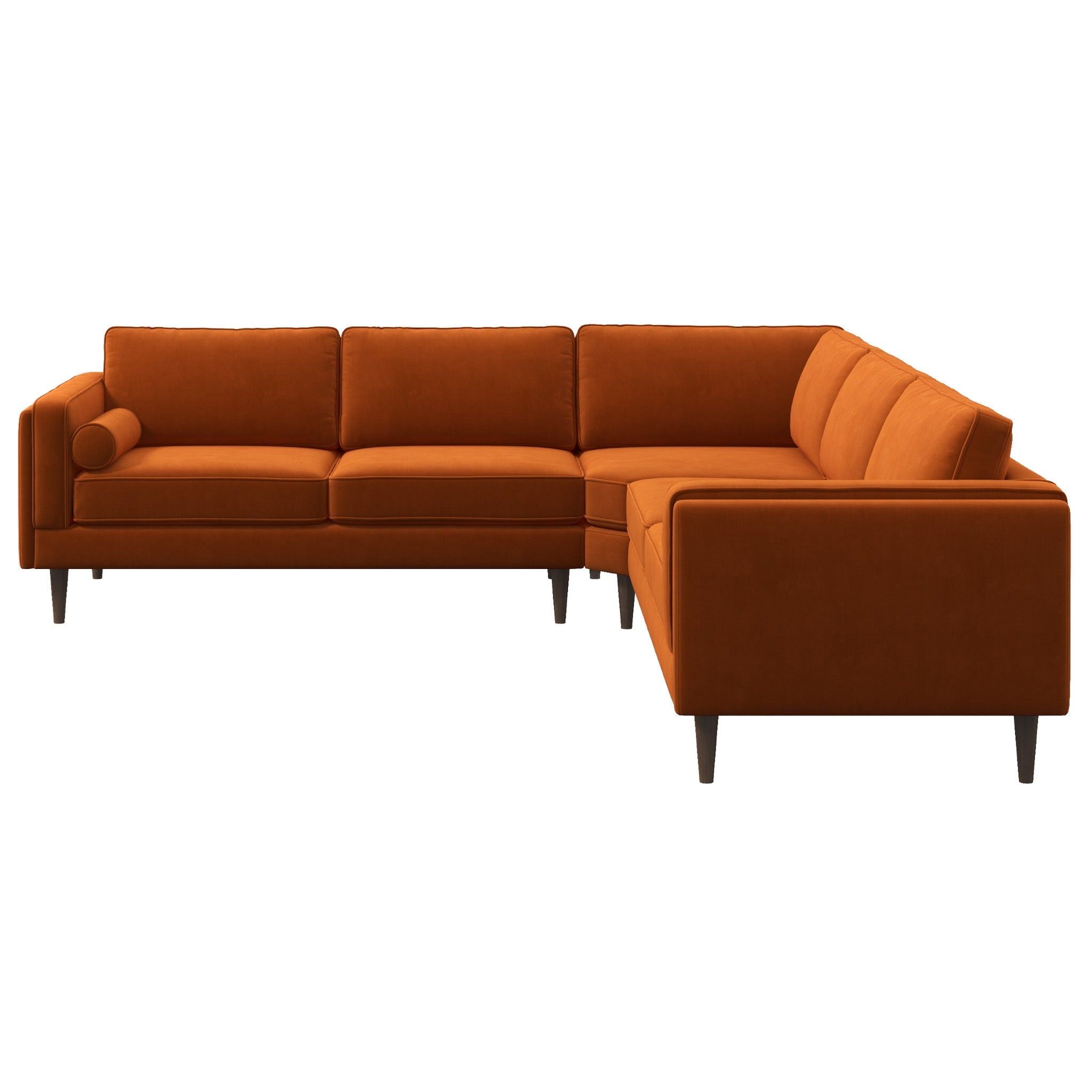 Amber - Velvet Corner Sectional Sofa