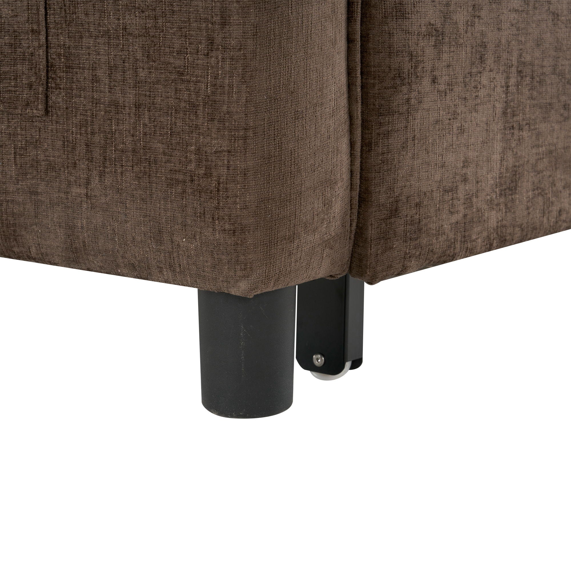 Pull-Out Sleeper Sofa With Reversible Backrest Cushion, Side Pockets, 2 USB Ports And A Phone Holder For Living Room