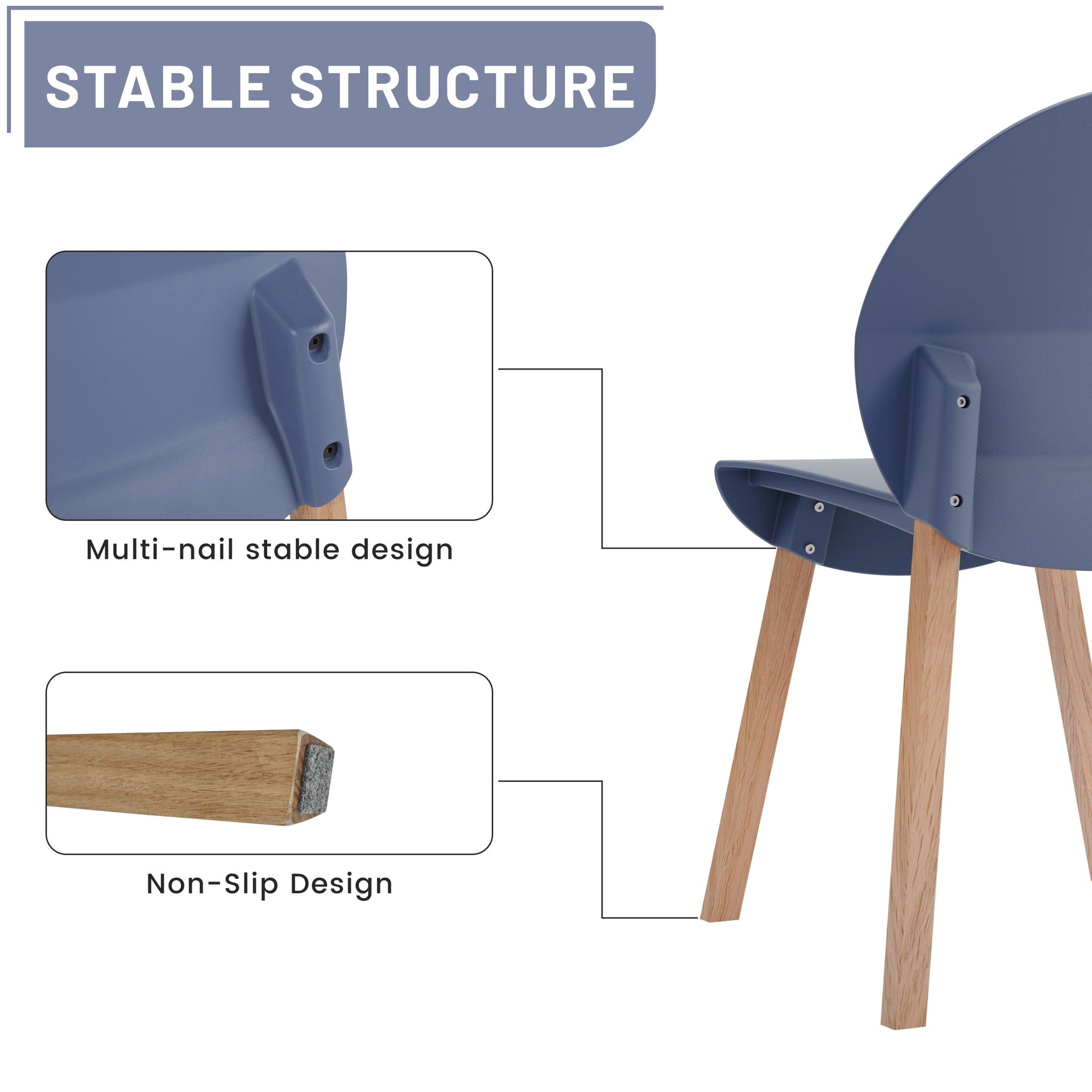 4 Piece Set Of Single Chairs With A Folding Square Table