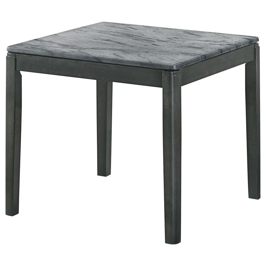 Coaster Fine Furniture Mozzi - Square Faux Marble Side End Table - Gray And Black | Meri Furniture