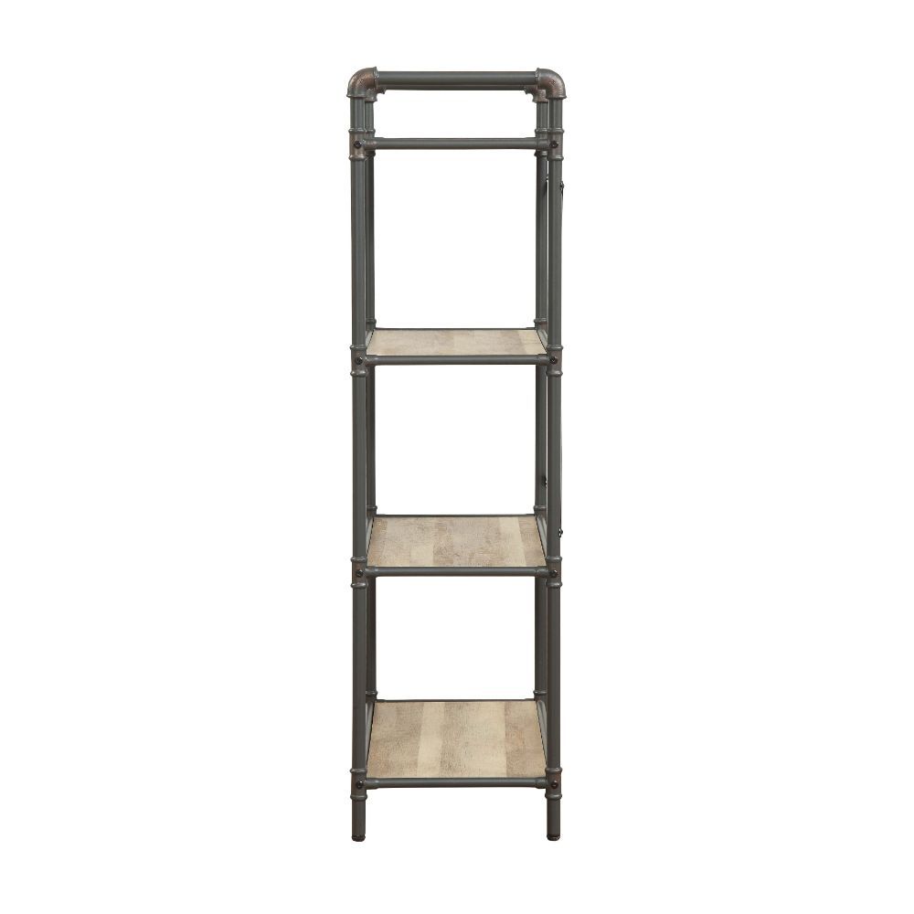 ACME The Itzel Bookcase is functionally designed to enhance your Decor. Organize your essentials with this unique, stylish bookcase. Different level contoured shelves and a versatile construction highlight this beautiful bookcase. Some Assembly Required.