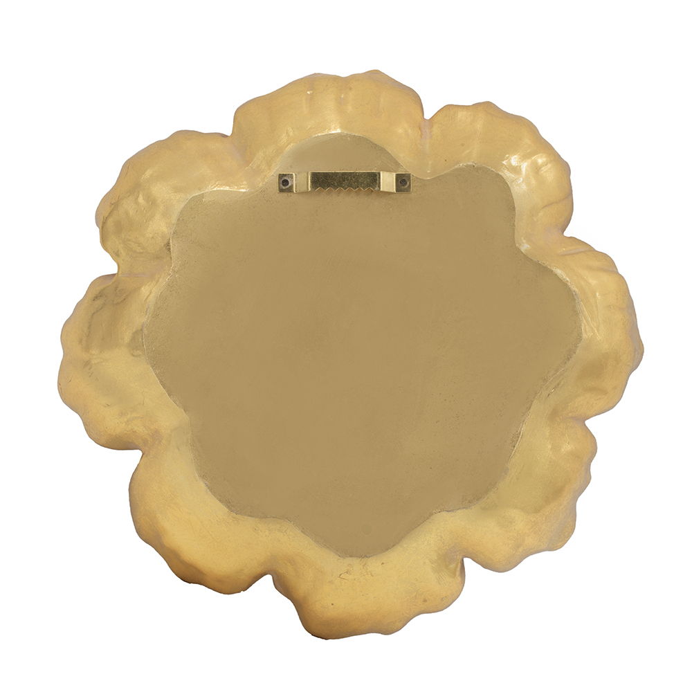 Rose Hanging Resin Wall Accents (Set of 2) - Gold