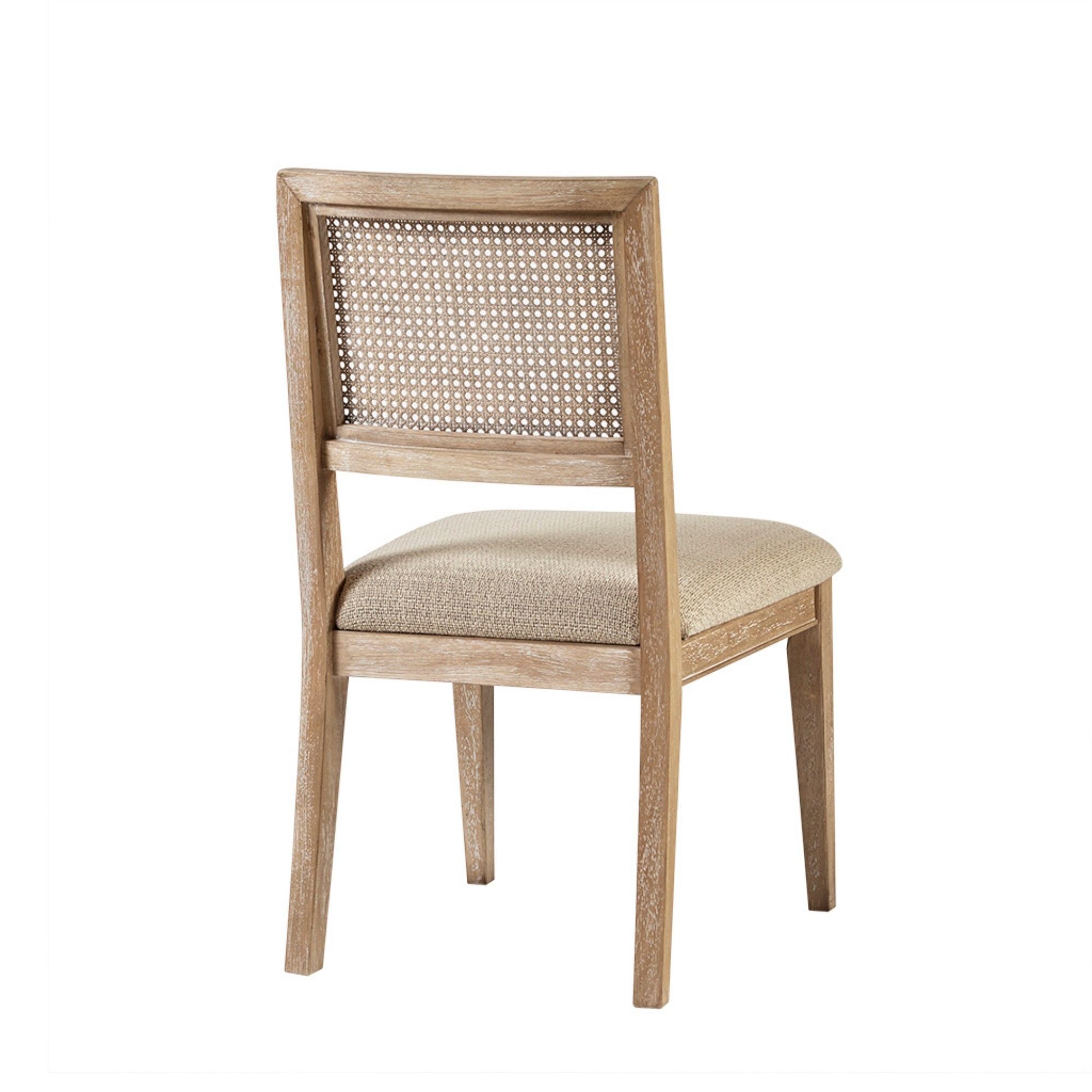 Modern Armless Dining Chair With Cane Back (Set of 2)