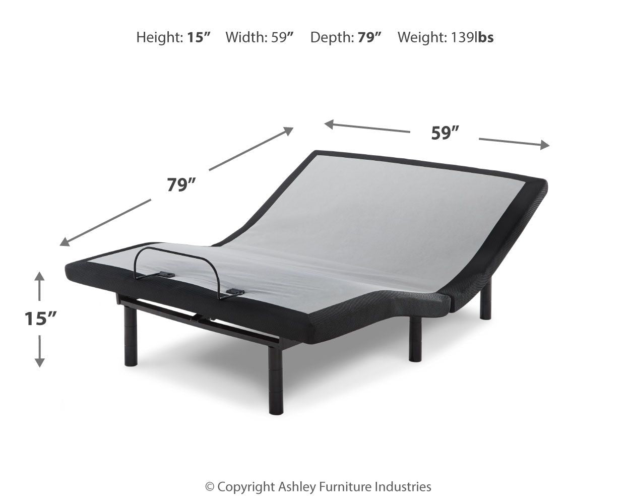 Ashley Furniture Head-Foot Good Adjustable Base | Meri Furniture