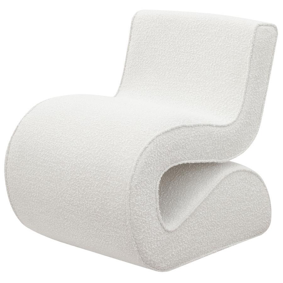 Coaster Fine Furniture Ronea - Boucle Upholstered Armless Curved Chair | Meri Furniture
