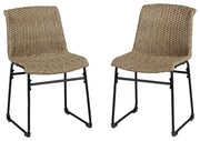 Ashley Furniture Amaris - Brown / Black - Chair (Set of 2) | Meri Furniture