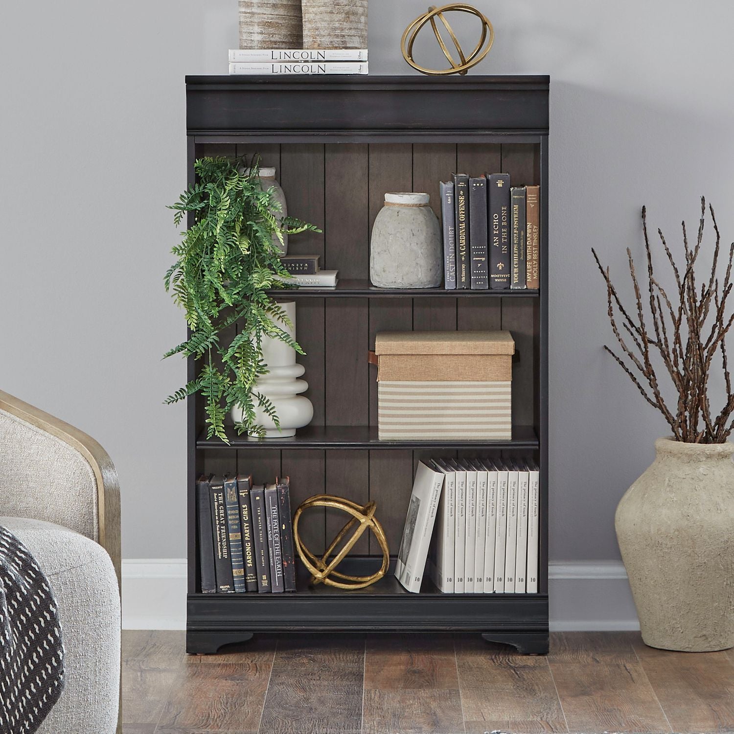 Meritage - 48" Bookcase (RTA) - Black