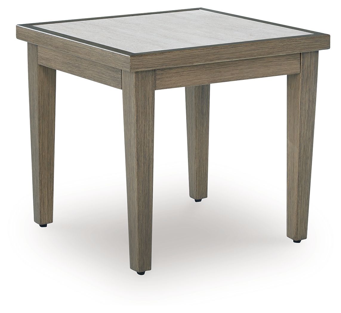 Signature Design by Ashley® Rainier Ranch - Brown / Beige - Square End Table | Meri Furniture