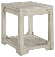 Fregine - Rectangular End Table - Whitewash
