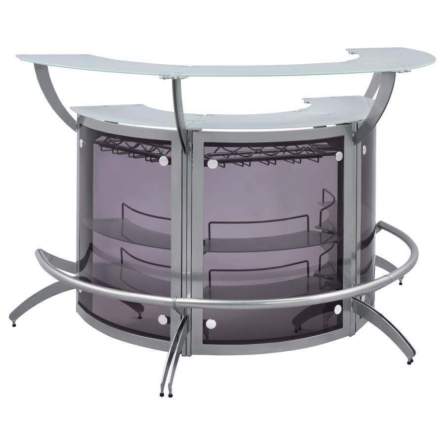 Coaster Fine Furniture Dallas - 3-Piece Curved Freestanding Home Bar Cabinet | Meri Furniture