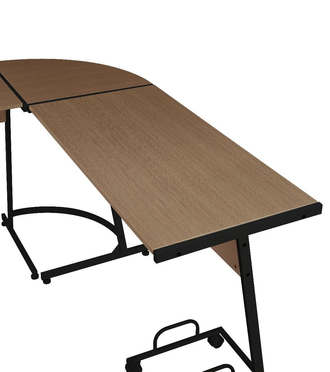 ACME Acme - Dazenus - Computer Desk, Black Finish - Of00044 - Black & Oak Finish | Meri Furniture