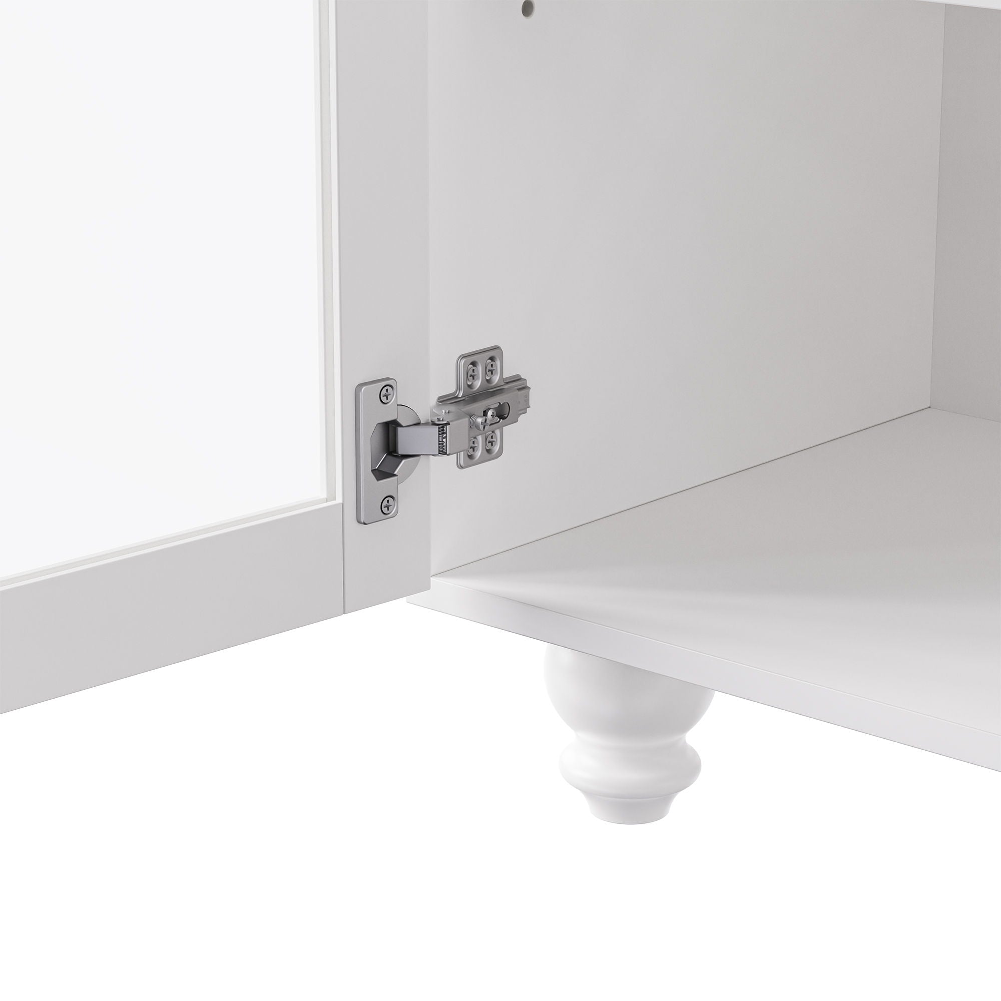 Farmhouse TV Stand With Solid Wood Gourd Shaped Legs For TVs Up To 70"