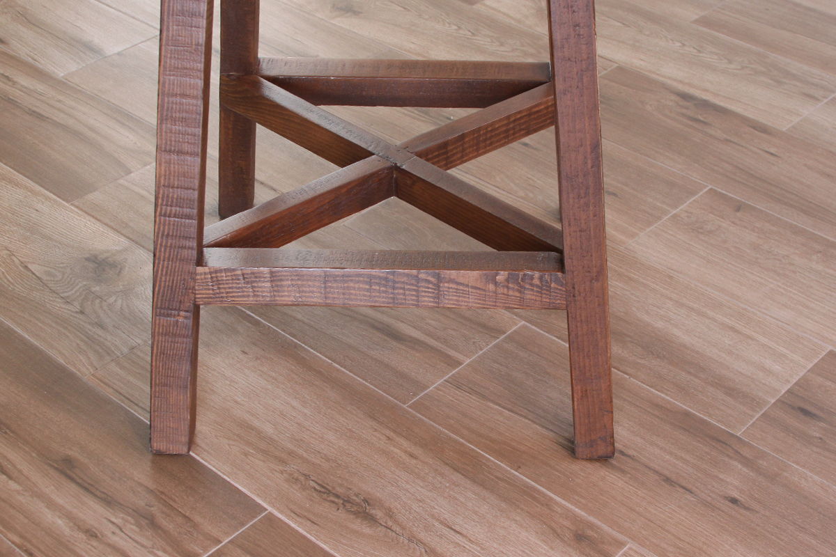 International Furniture Direct Pueblo - Wooden Seat & Base Stool (Set of 2) | Meri Furniture