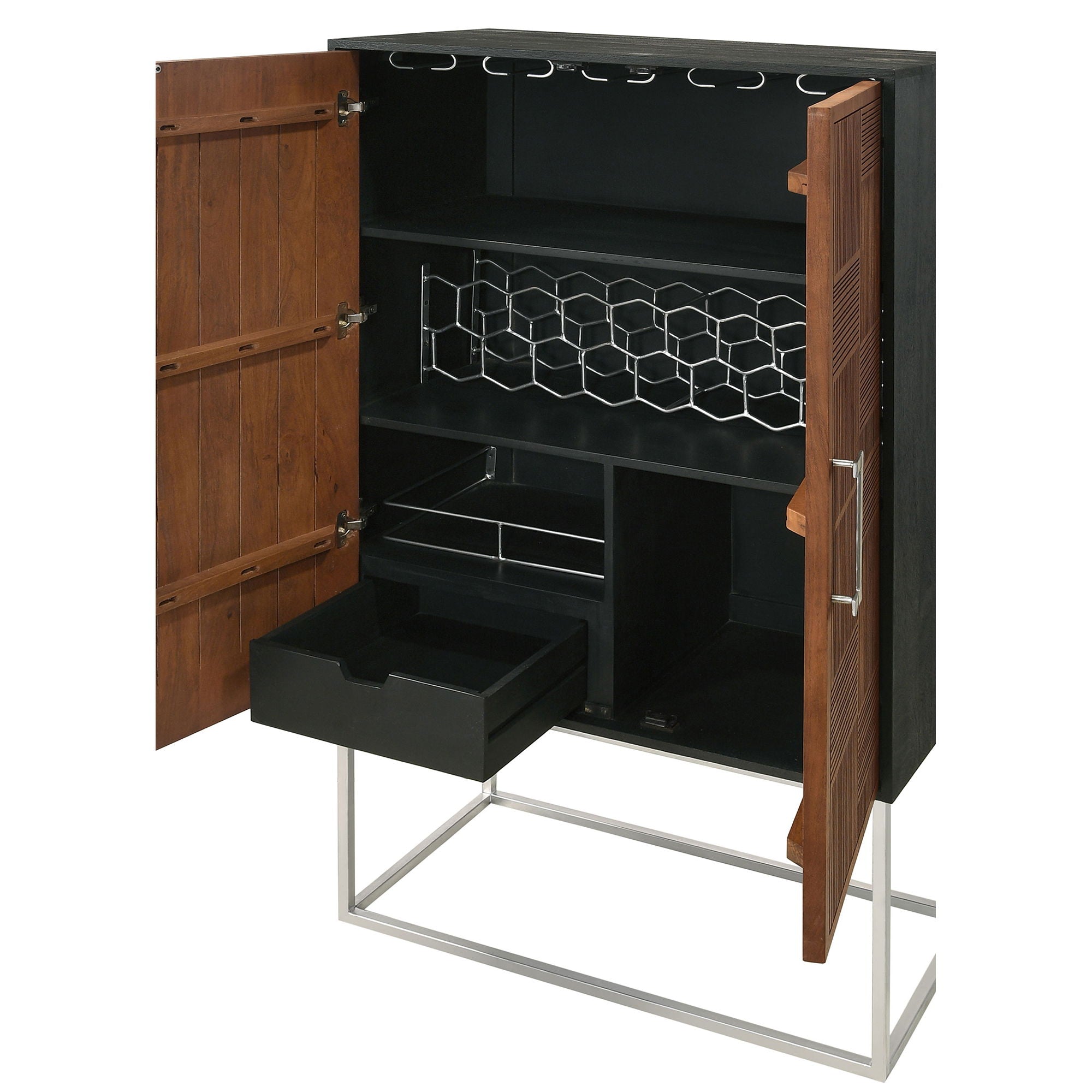 Washoe - 2 Door Bar Cabinet - Walnut