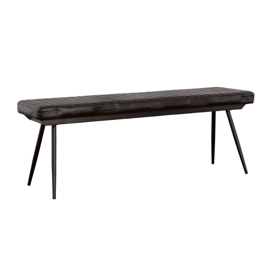 Coaster Fine Furniture Misty - Leather Upholstered Dining Bench - Antique Espresso | Meri Furniture
