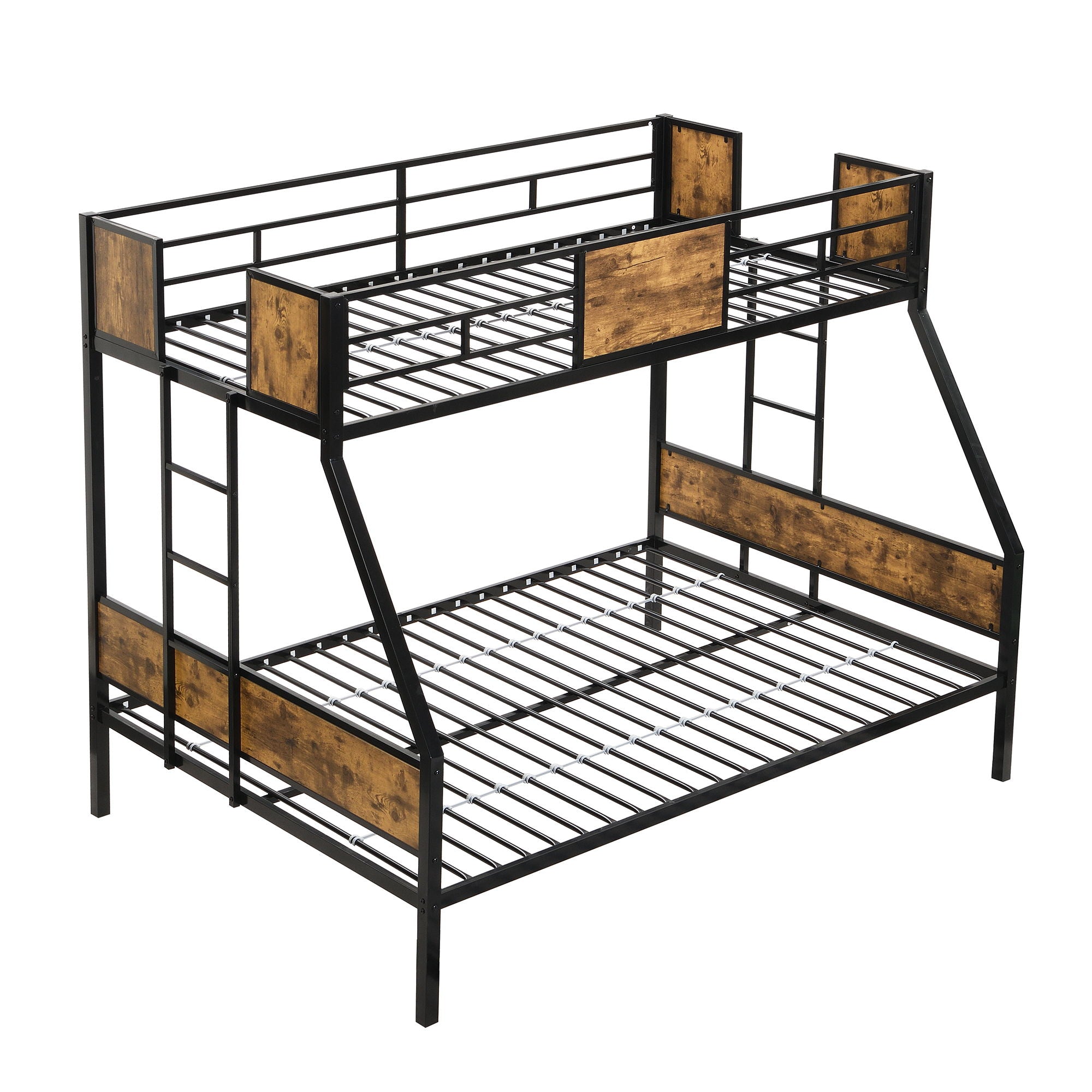 Modern Metal Bunk Bed With Dual Side Ladder And Metal Desig