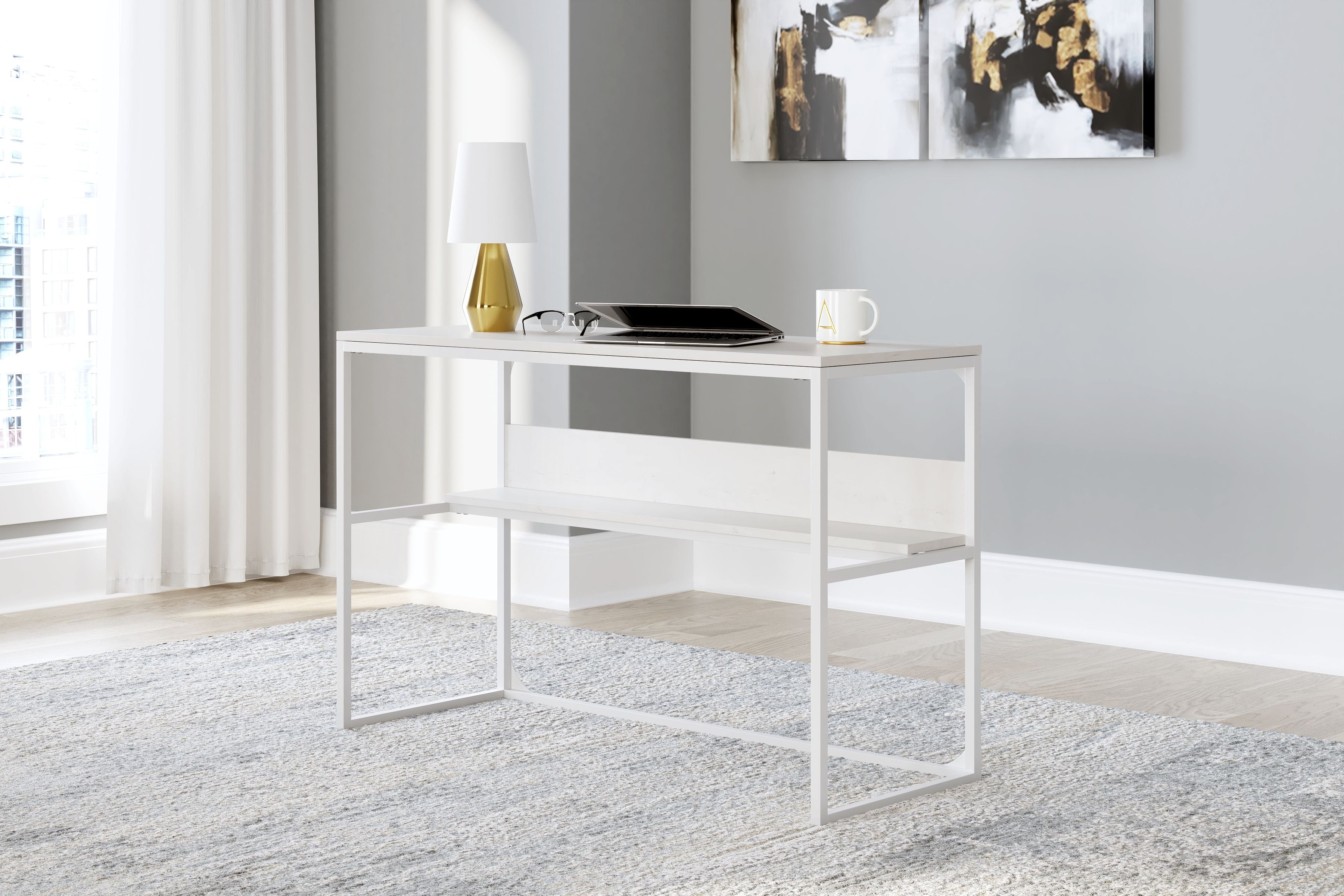 Signature Design by Ashley® Deznee - White - 48" Home Office Desk | Meri Furniture