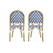 Chic French Bistro Chair With Durable Rattan And Aluminum Frame
