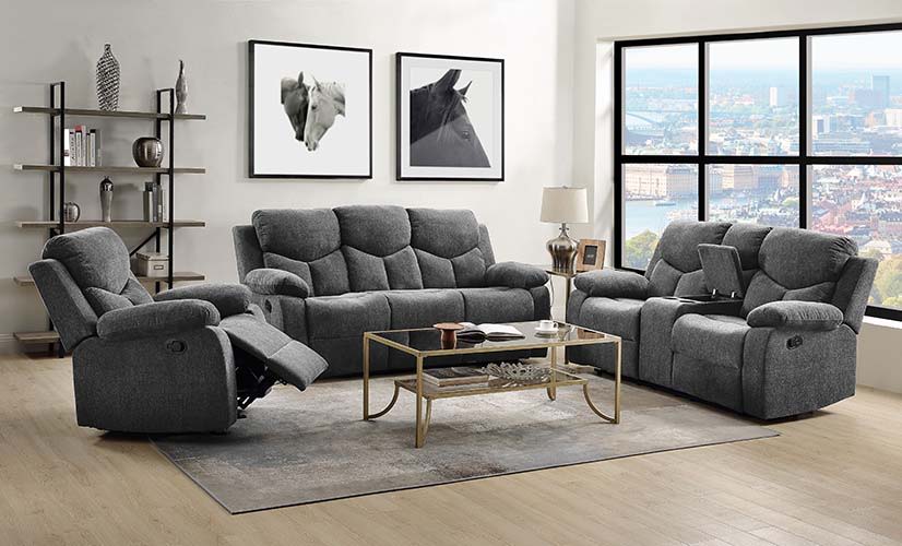 Kalen - Motion Sofa - Gray Chenille