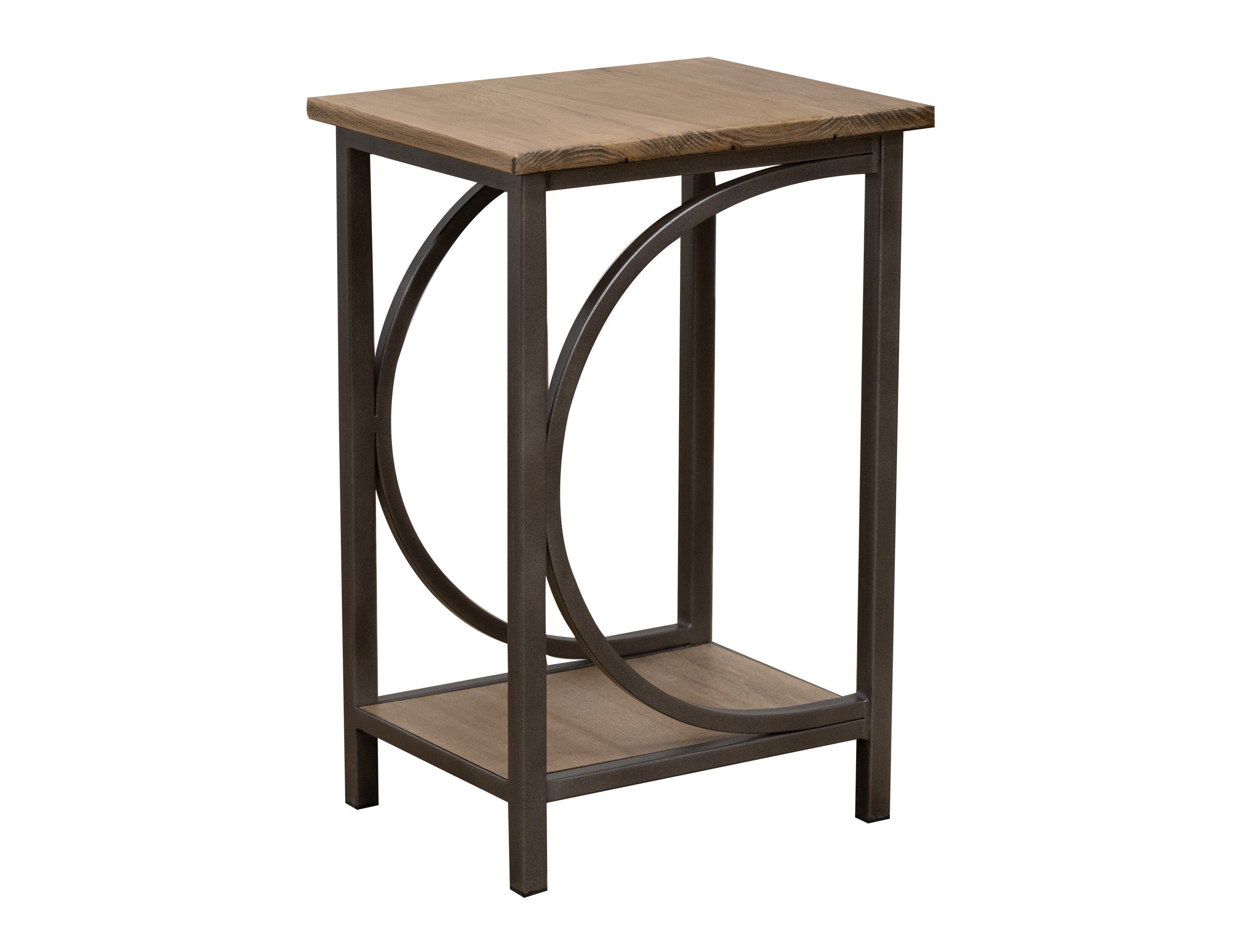 International Furniture Direct Zandria - Chairside Table - Peanut | Meri Furniture