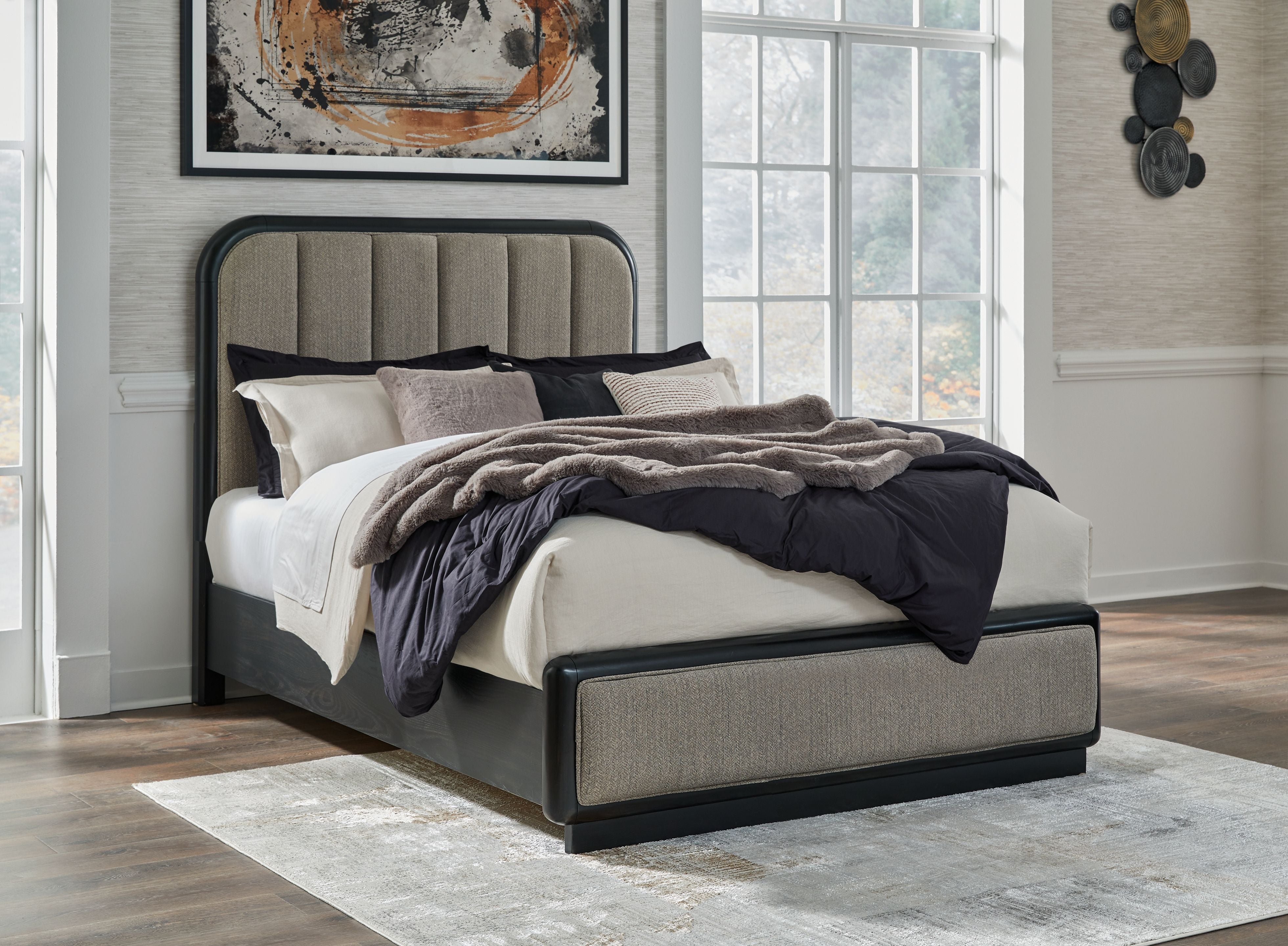 Signature Design by Ashley® Rowanbeck - Upholstered Panel Bed | Meri Furniture