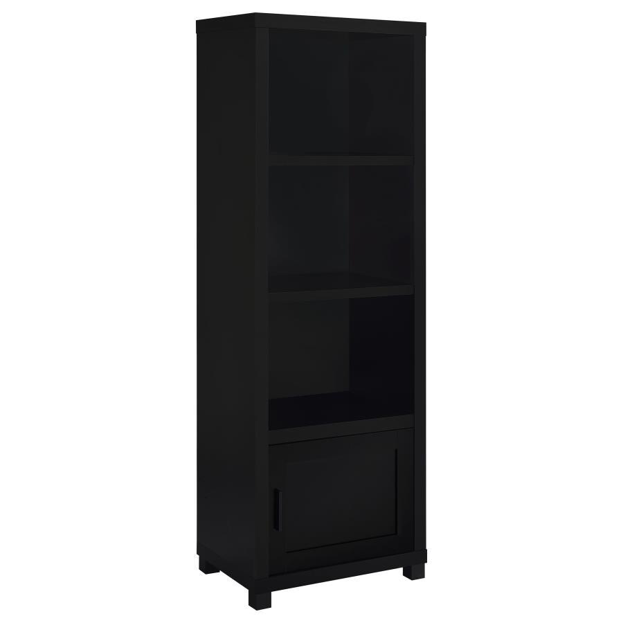 Coaster Fine Furniture Jupiter - 3-Shelf Engineered Wood Media Tower - Black | Meri Furniture