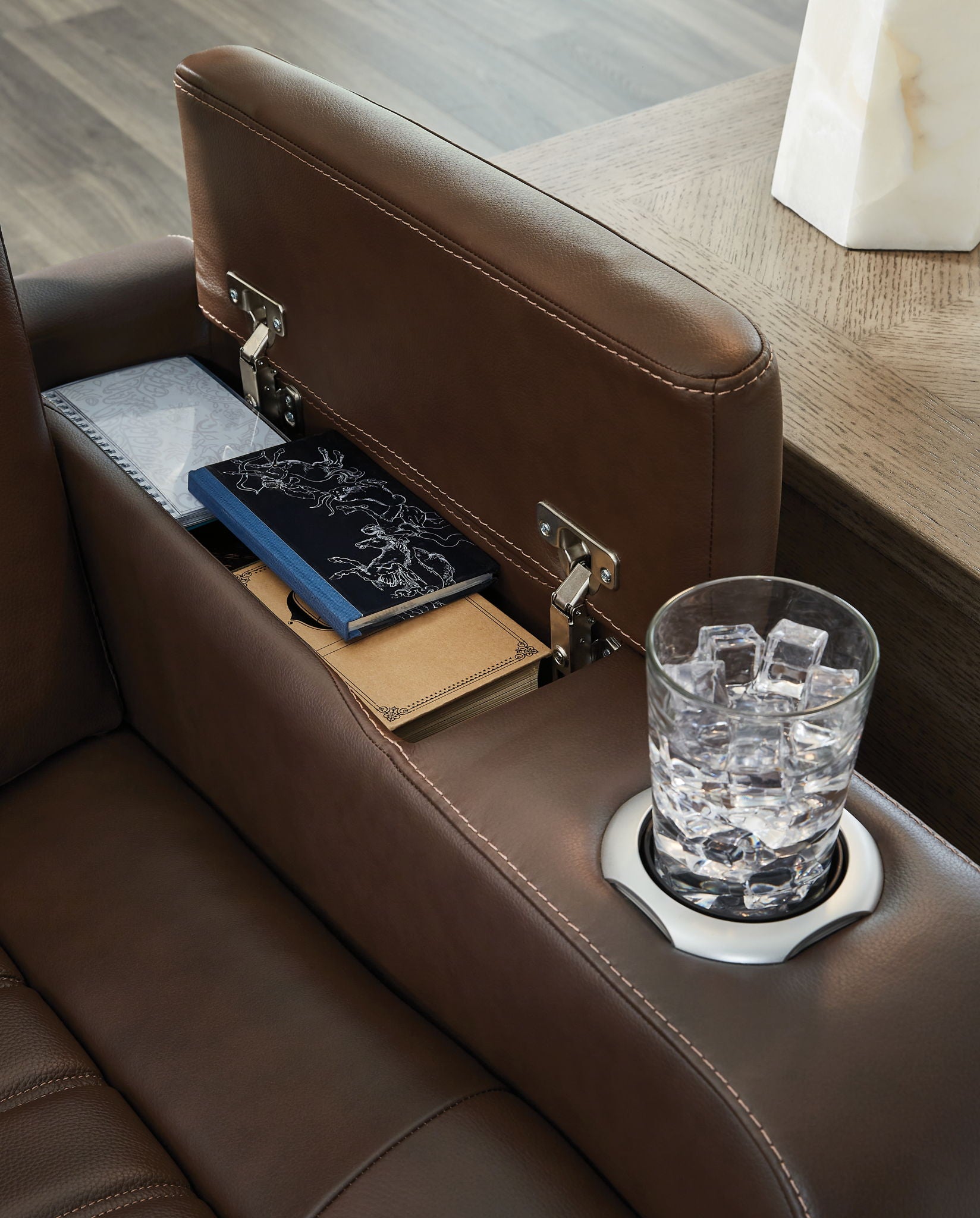 High Impact - Power Recliner / Adj Headrest - Tobacco