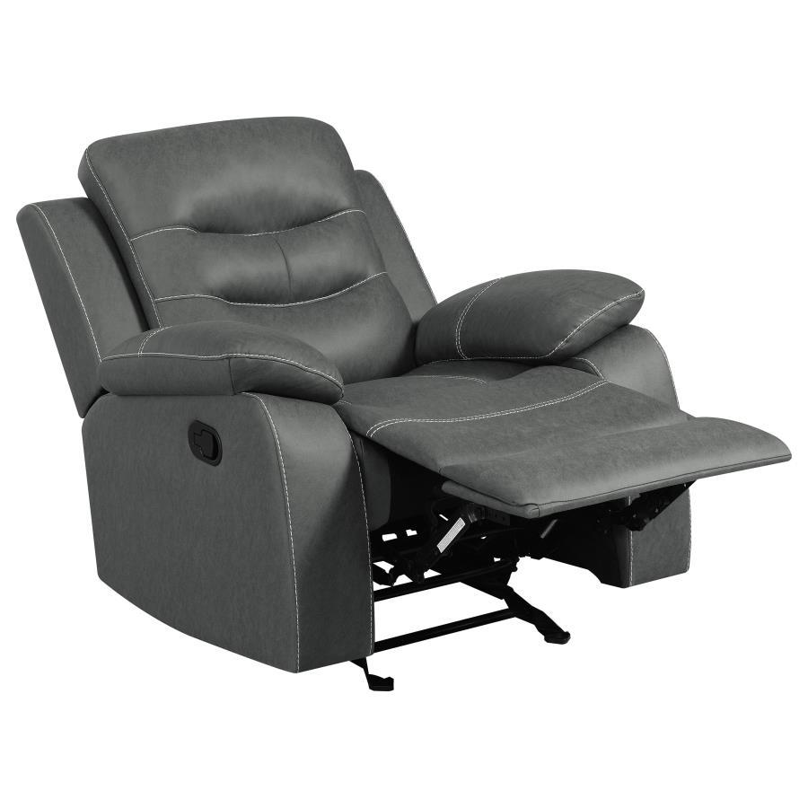 Coaster Fine Furniture Nova - Upholstered Padded Arm Glider Recliner - Dark Gray | Meri Furniture