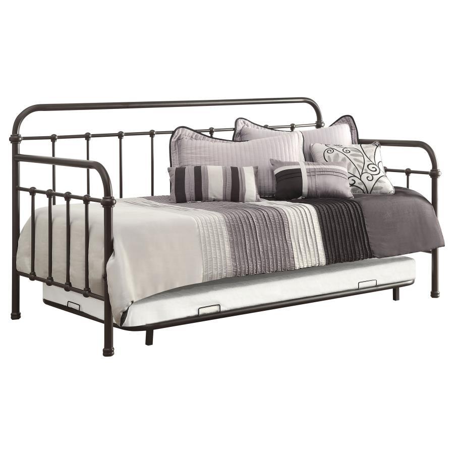Coaster Fine Furniture Livingston - Metal Twin Daybed With Trundle - Dark Bronze | Meri Furniture