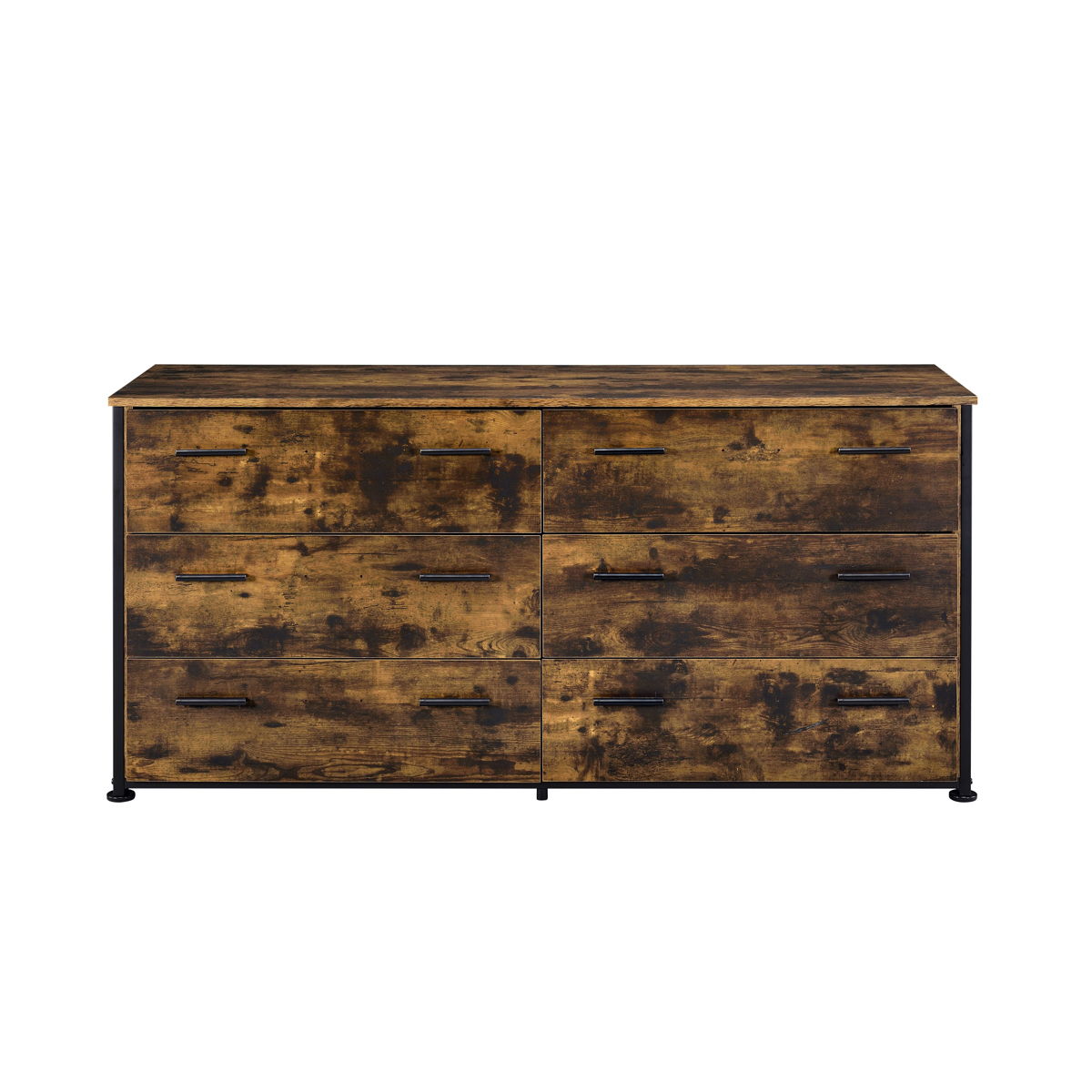 ACME Juvanth - Dresser - Rustic Oak & Black Finish | Meri Furniture