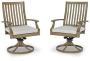Signature Design by Ashley® Rainier Ranch - Brown / Beige - Swivel Chair With Cushion (Set of 2) | Meri Furniture