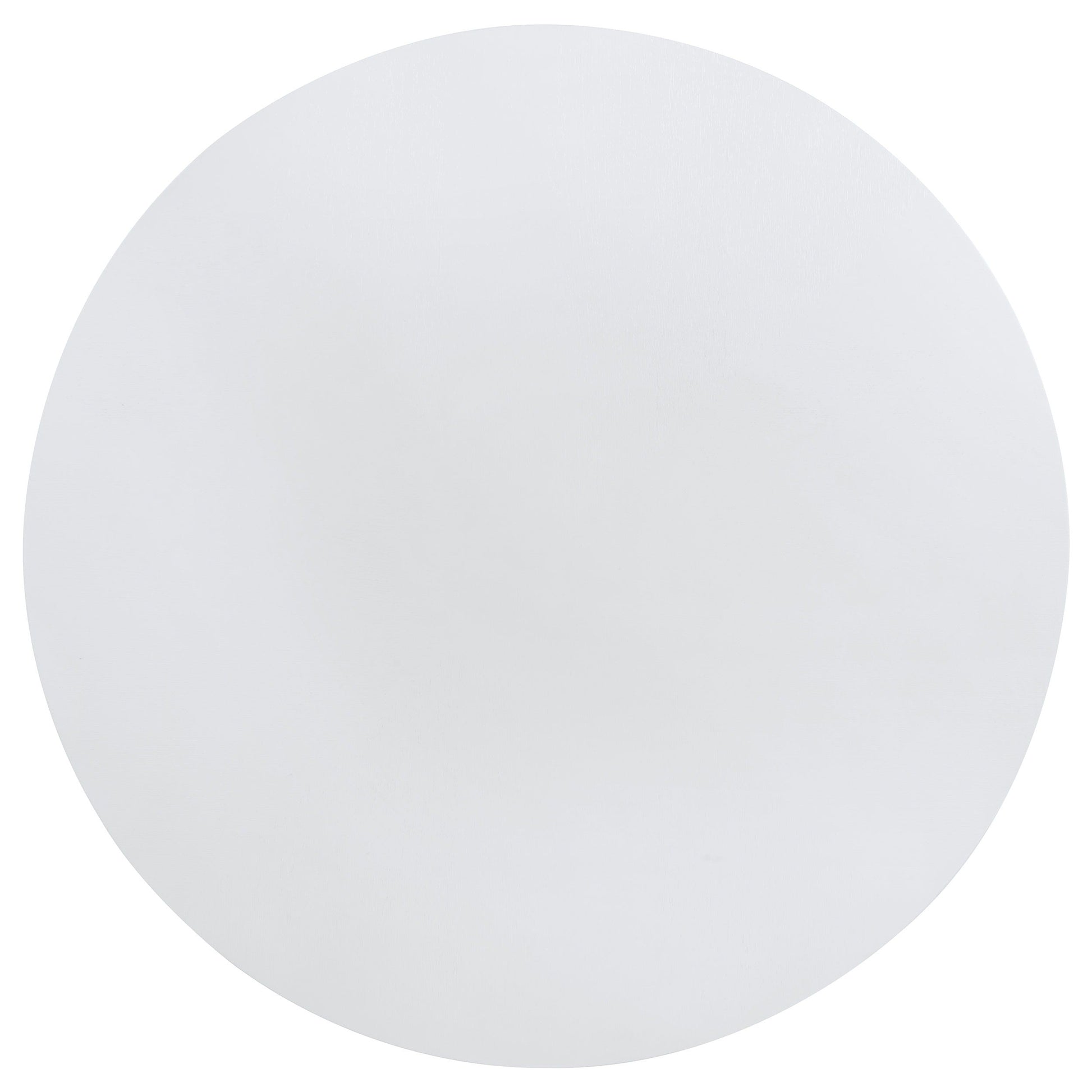 Coaster Fine Furniture Judd - Round Dining Wood Table With Shelf - Pearl White | Meri Furniture