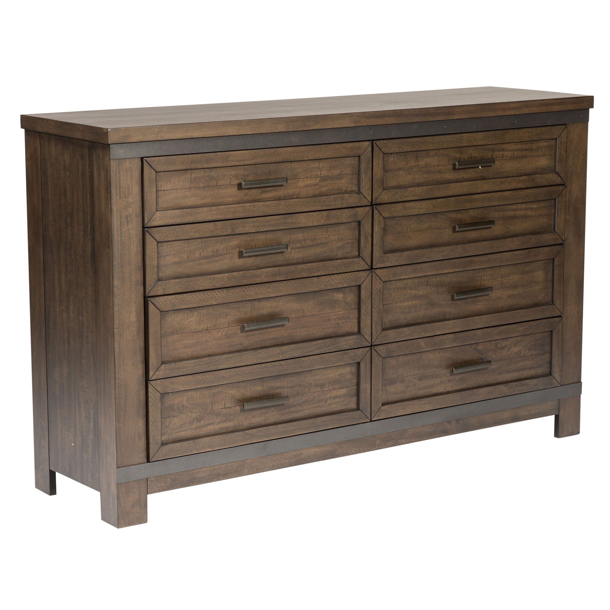 Liberty Furniture Thornwood Hills - 8 Drawer Dresser - Dark Brown | Meri Furniture
