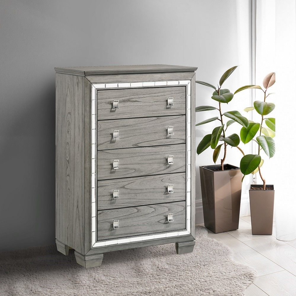 ACME Antares - Chest - Light Gray Oak | Meri Furniture