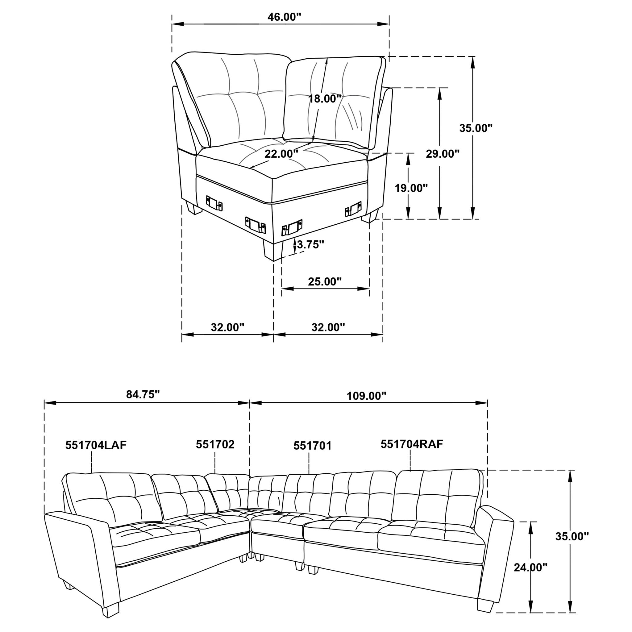 Creston - Upholstered Sectional Sofa