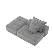 Modern Oversized Modular Sectional Sofa, Sparkling Chenille Fabric Soft Cushions With 2 Pillows