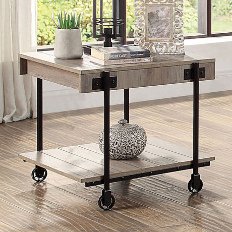 Furniture of America Lobb - End Table - Natural Tone | Meri Furniture