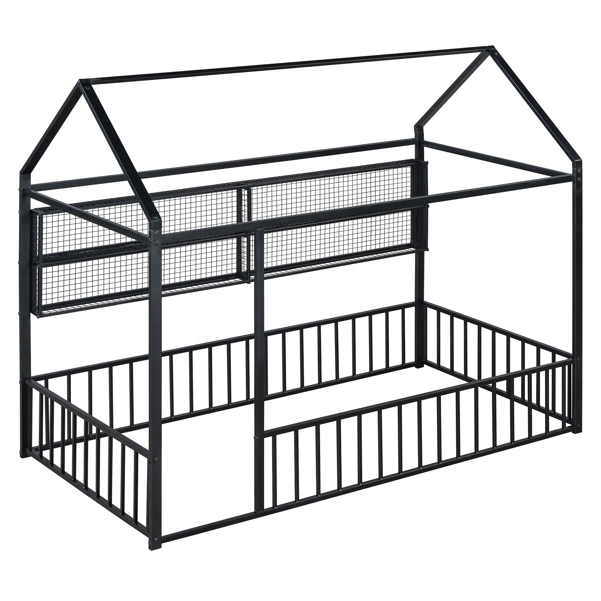 House Frame With Fence And Shelves
