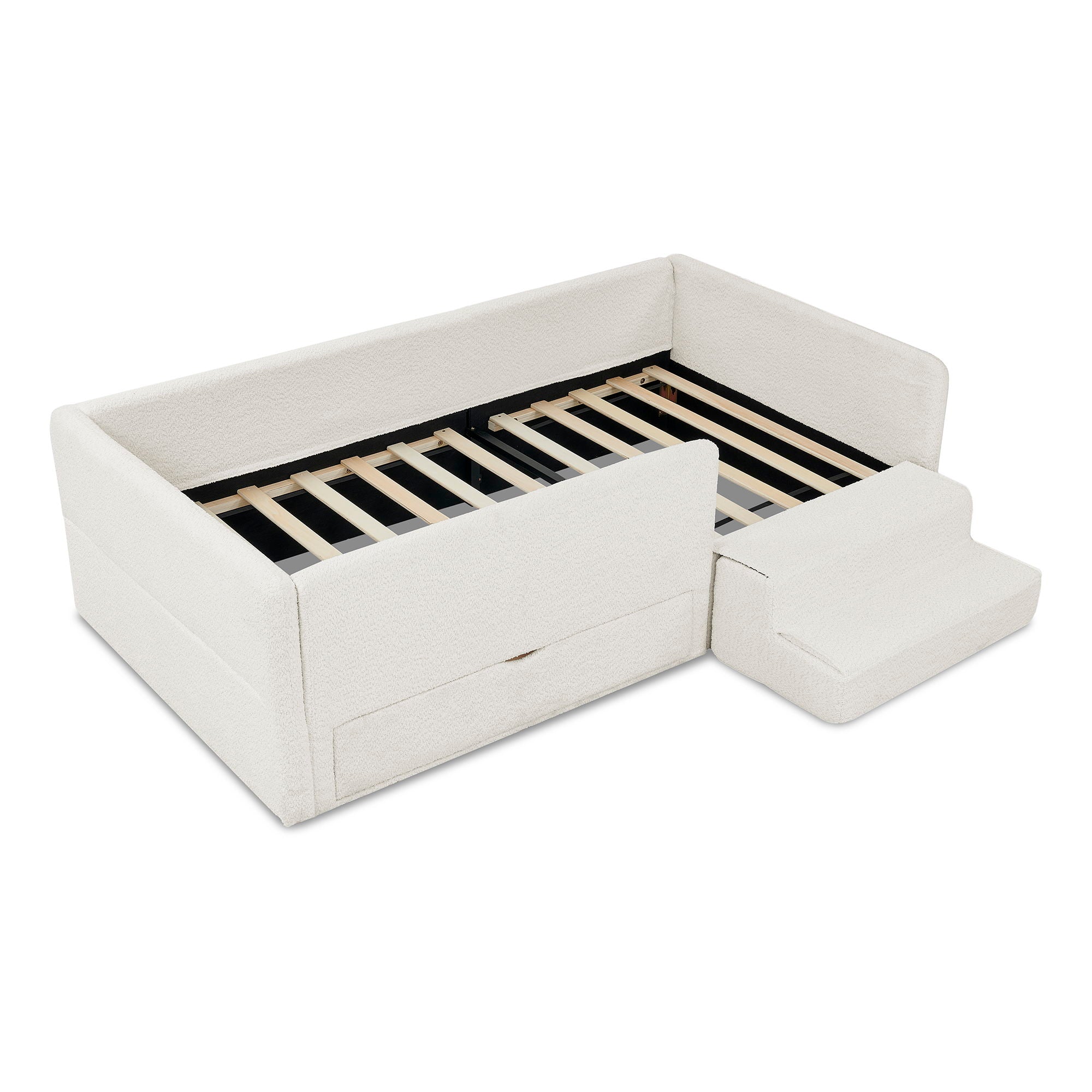 Safe Kids Bed With Guardrails And Storage
