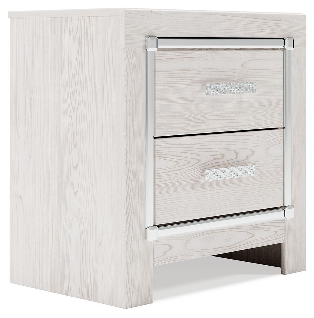 Ashley Furniture Altyra - White - Two Drawer Night Stand | Meri Furniture