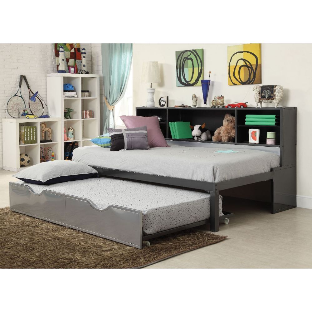 ACME Renell - Twin Bed - Black & Silver | Meri Furniture
