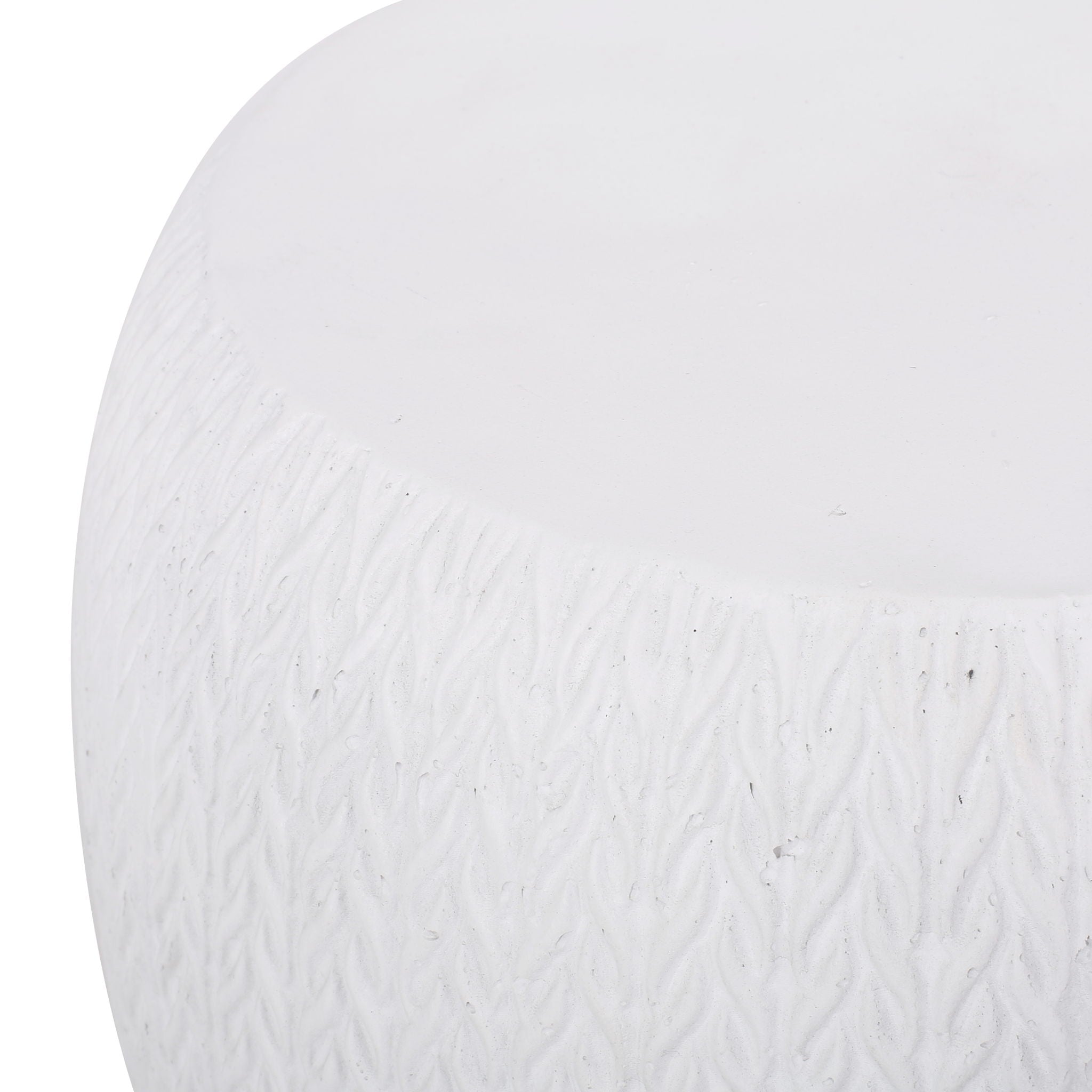 Outdoor Lightweight, Concrete Side Table - Antique White