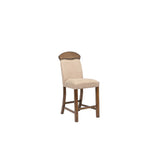 ACME Maurice - Counter Height Chair (Set of 2) - Linen & Oak | Meri Furniture