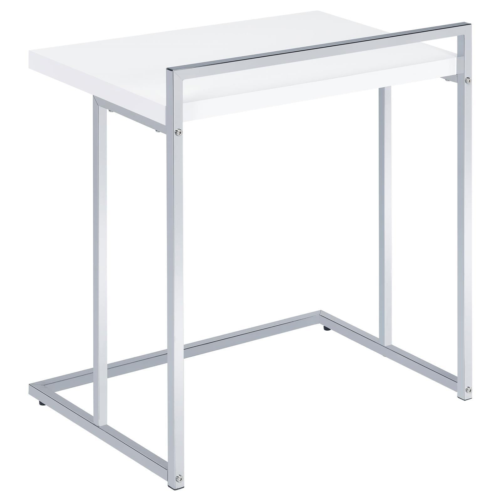 Rectangular Top Snack Table - White
