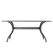 Enchantia - Outdoor Rectangular Dining Table With Weave Tabletop And Flared Legs - Copper