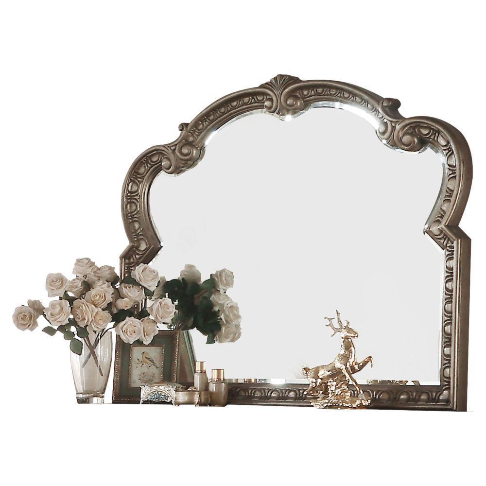 ACME Northville - Mirror - Antique Silver | Meri Furniture