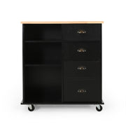 Yohaan - Contemporary Kitchen Cart With Wheels